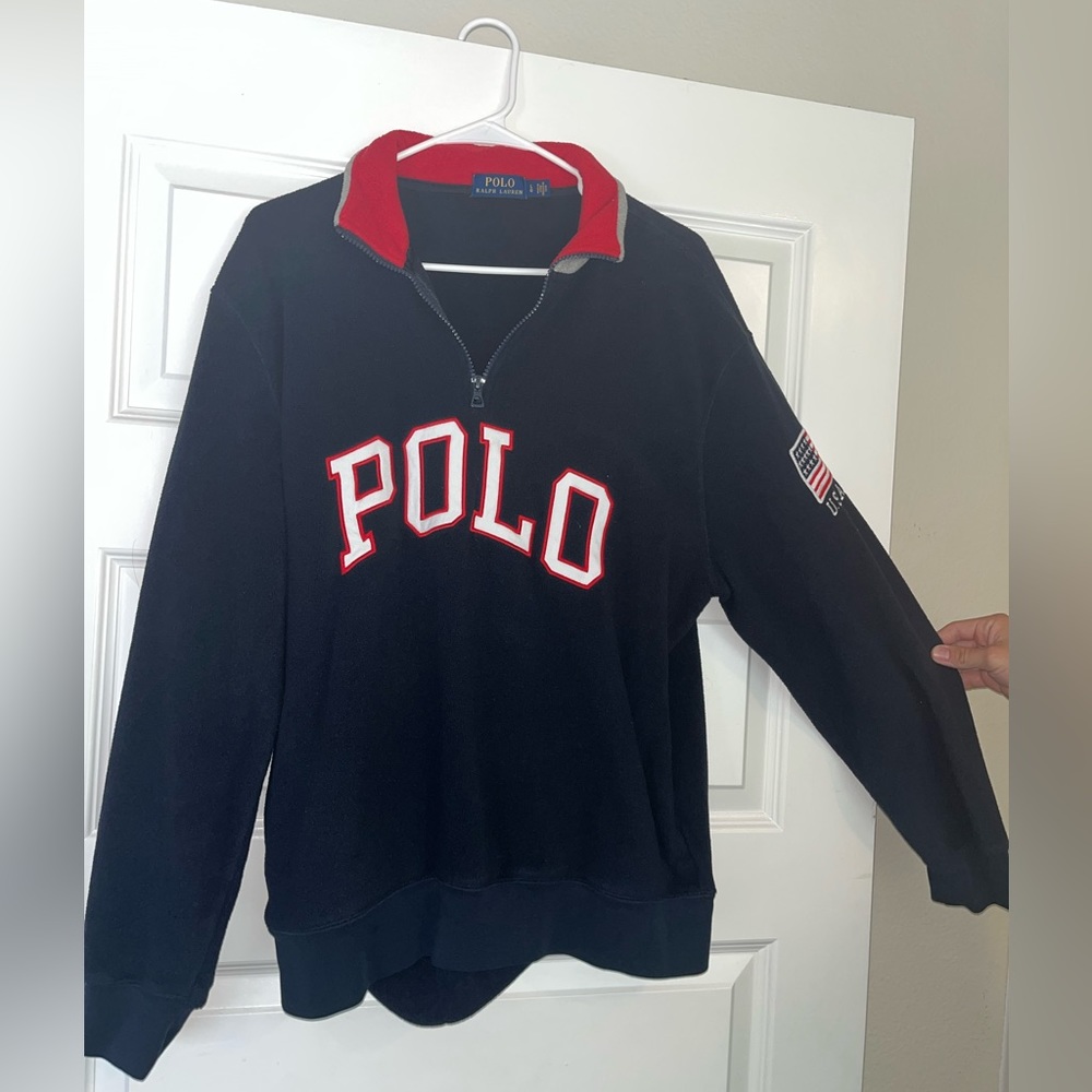 Quarter-zip POLO sweatshirt